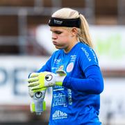 Uppsalas målvakt Emma Holmgren vid en tidigare match Arkivbild. 