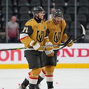 William Karlsson var tillbaka på isen för sitt Vegas Golden Knights i natt.