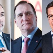 Jan Björklund (L), Stefan Löfven (S) och Ulf Kristersson (M).