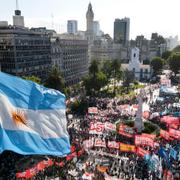 Demonstranter i Buenos Aires.