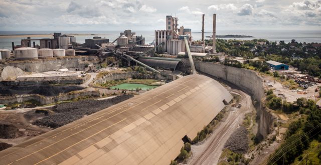 Arkivbild: Cementas fabrik i Slite på Gotland. Karl Melander/TT