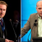 Mattias Karlsson (t v) och Erik Almqvist (t h)