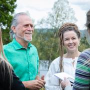 Miljöpartiets språkrör Daniel Helldén (MP) och Amanda Lind (MP).