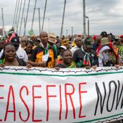 Demonstration för Gaza i Johannesburg.