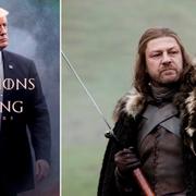 Donald Trumps bild på Twitter/Eddard Stark i ”Game of Thrones”.