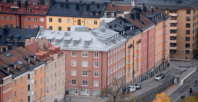 Bostadshus på Södermalm i Stockholm.  Fredrik Sandberg/TT / TT NYHETSBYRÅN