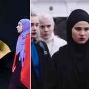 ”Svenska hijabis” till vänster. ”Sana” från norska tv-serien Skam