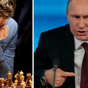 Magnus Carlsen och Vladimir Putin.