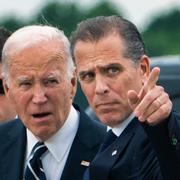 President Joe Biden tillsammans med Hunter Biden efter domen. 
