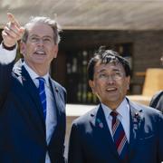 USa:s finansminister Scott Bessent och Japans huvudförhandlare. 