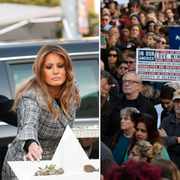 Donald Trump och Melania Trump i Pittsburgh. 