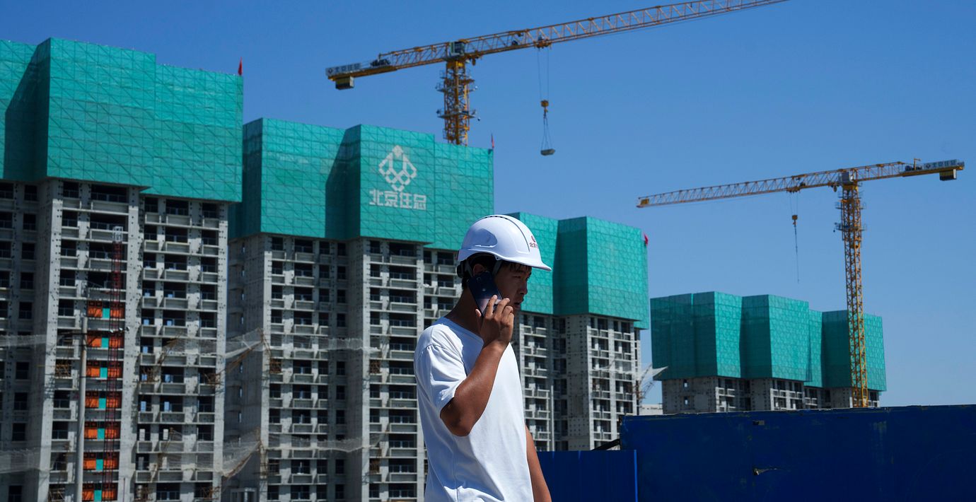 Illustrationsbild. Bygge i utkanten av Beijing.