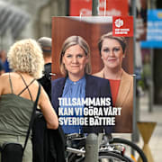 Arkivbild. Valaffisch från Socialdemokraterna. 
