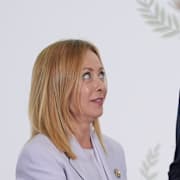 Giorgia Meloni och Donald Trump.