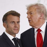 Macron tillsammans med Trump.