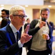 Apples vd Tim Cook i Davos.
