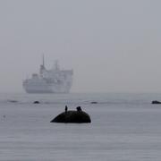  Passagerarfartyget Marco Polo på grund  i Hörvik.