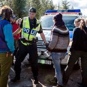 Bild från tidigare protester mot gruvan.