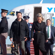 Volodymyr Zelenskyj har delat en video som visar hans ankomst till USA. 