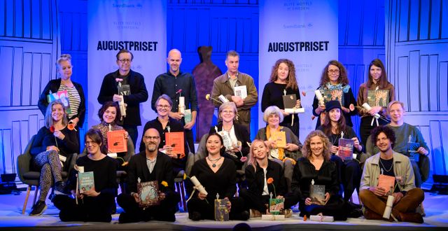 De Augustprisnominerade författarna. Anders Wiklund/TT / TT NYHETSBYRÅN