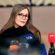 Katrín Jakobsdóttir som premiärminister under ett möte i Bryssel i mars i år. 