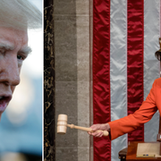 Donald Trump och den demokratiska talmannen Nancy Pelosi.