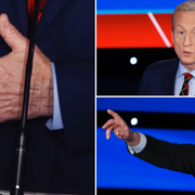 Tom Steyers hand, Tom Steyer och Bernie Sanders.