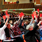 Illustrationsbild. Partimedlemmar på Vänsterpartiets partikongress. 