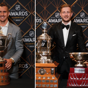 Mikael Backlund, Linus Ullmark och Erik Karlsson.