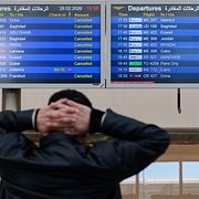 Bild från flygplatsen i Beirut.