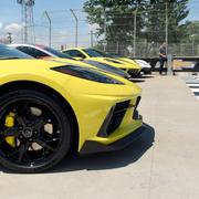 General Motors Director of Marketing for Chevrolet cars and crossovers Tony Johnson addresses the media during a press conference for the 2022 Corvette Stingray IMSA GTLM Championship Edition vehicle, foreground, in Detroit, in this Wednesday, June 9, 2021, file photo.