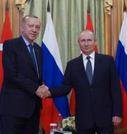 Erdogan och Putin vid ett möte i augusti.  AP