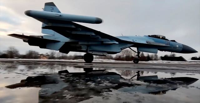 Ett ryskt Su-35S-plan. AP
