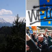 Brennerpasset / Protester i byn Brenner mot att stänga gränsen