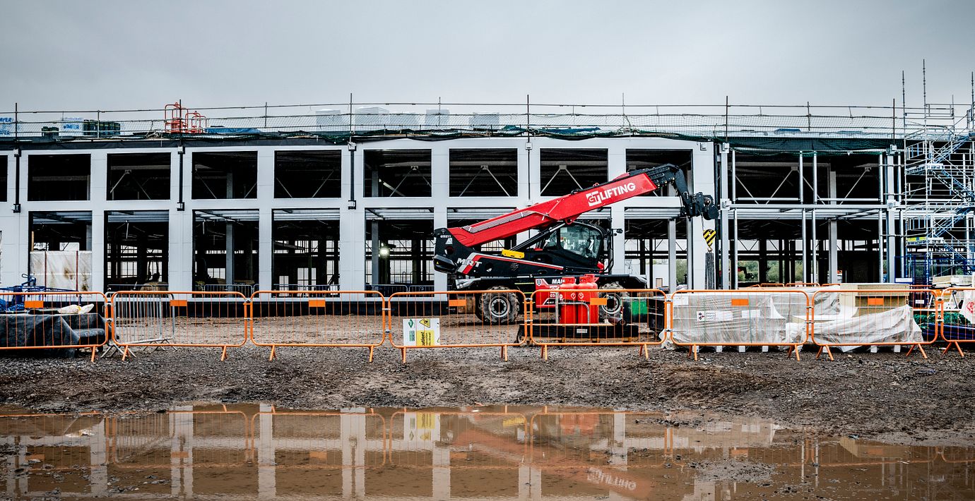 En Microsoft-serverhall i Newport utanför Cardiff i Wales.