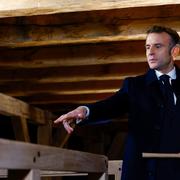 French President Emmanuel Macron visits the restored interiors of the Notre-Dame de Paris cathedral, Friday, Nov. 29, 2024 in Paris. (Sarah Meyssonnier/Pool via AP)  PAR143