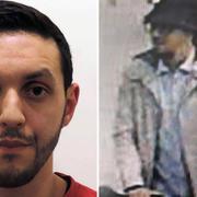 Mohamed Abrini, till häger på bild från flygplatsen Zaventem.