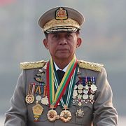 Min Aung Hlaing i militäruniform 2023.