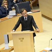 Statsminister Ulf Kristersson (M) och Socialdemokraternas partiledare Magdalena Andersson (S). 