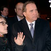 Stefan Löfven på plats i Kiev.