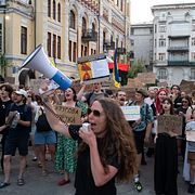Demonstrationer i Kyiv mot petningen av Fedorov.