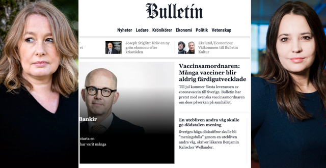 Åsa Linderborg/Bulletins startsida/Karin Olsson TT/Bulletin/Expressen