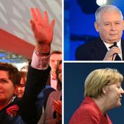 Lag och rättvisas Beata Szydlo och Jaroslaw Kaczynski ser ut att vinna valet i morgon. Donalds Tusk är upptagen med EU och Merkel och hans parti Medborgarplattformen ser inte ut att gå så bra.