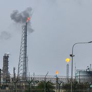 Mina al-Ahmadi-raffinaderiet i Kuwait som har attackerats av Iran.