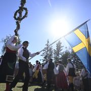 Arkivbild: Midsommarfirande på Skansen.