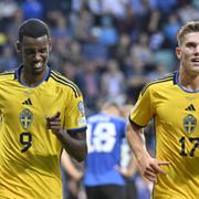Alexander Isak och Viktor Gyökeres i landslaget. Arkivbild. 