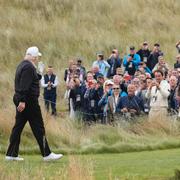 Trump på golfbanan i Abredeen. 