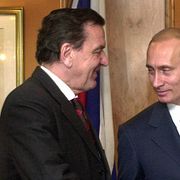 Gerhard Schröder och Vladimir Putin 2002.