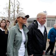 Presidentparet Trump besökte Puerto Rico under tisdagen. 