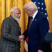 Narendra Modi och Donald Trump. 